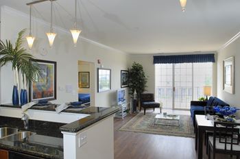 Kitchen with light